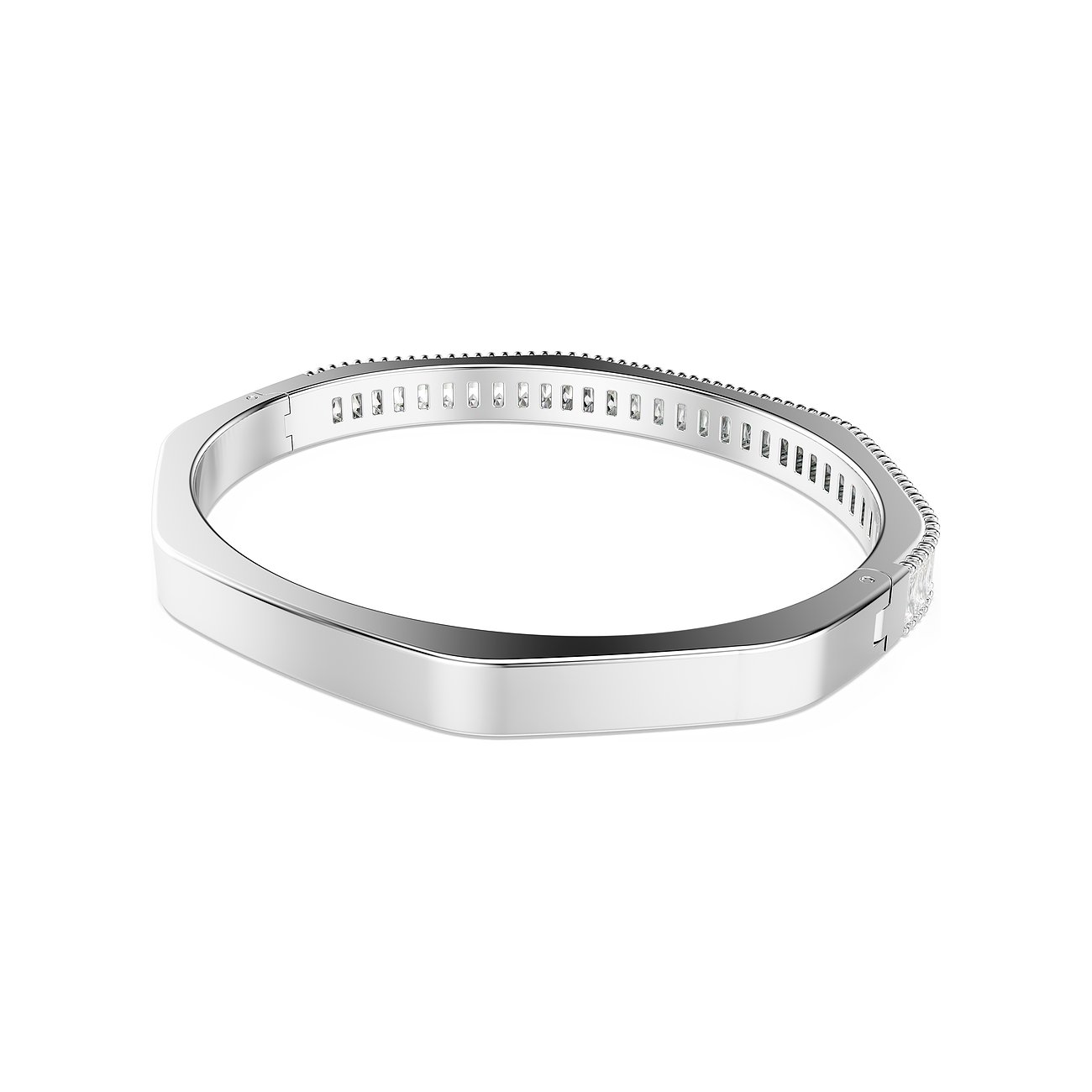 Swarovski Armband aus Metall mit Kristallen, rechteckig.