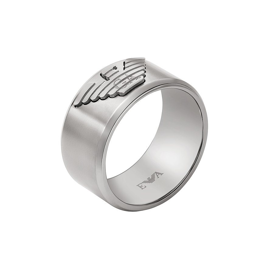 Emporio Armani Herrenring, Herren, Edelstahl, silber, Größe: 64
