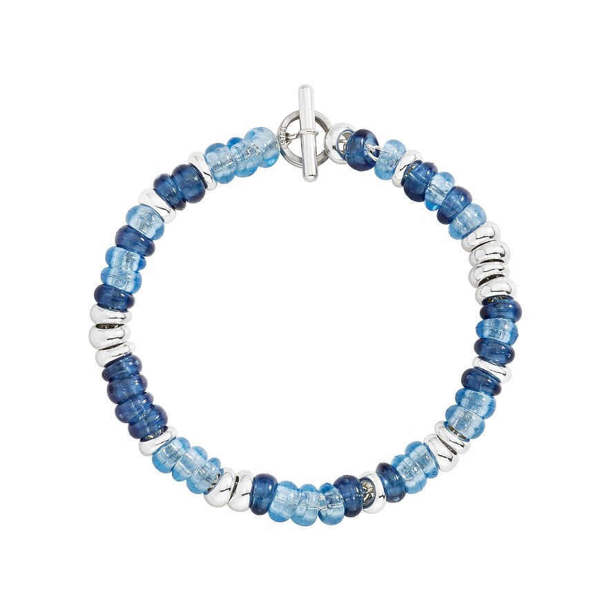 DoDo Armband Rondelle, Unisex, 925er Silber, Kunststoff, silber, Größe: 17,5