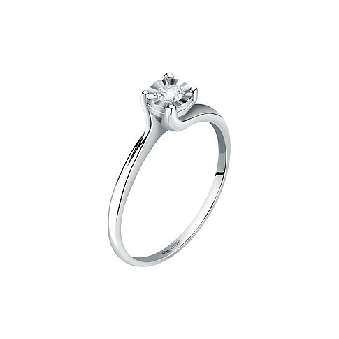 CHRIST Ring aus 585 Weißgold mit Diamant.