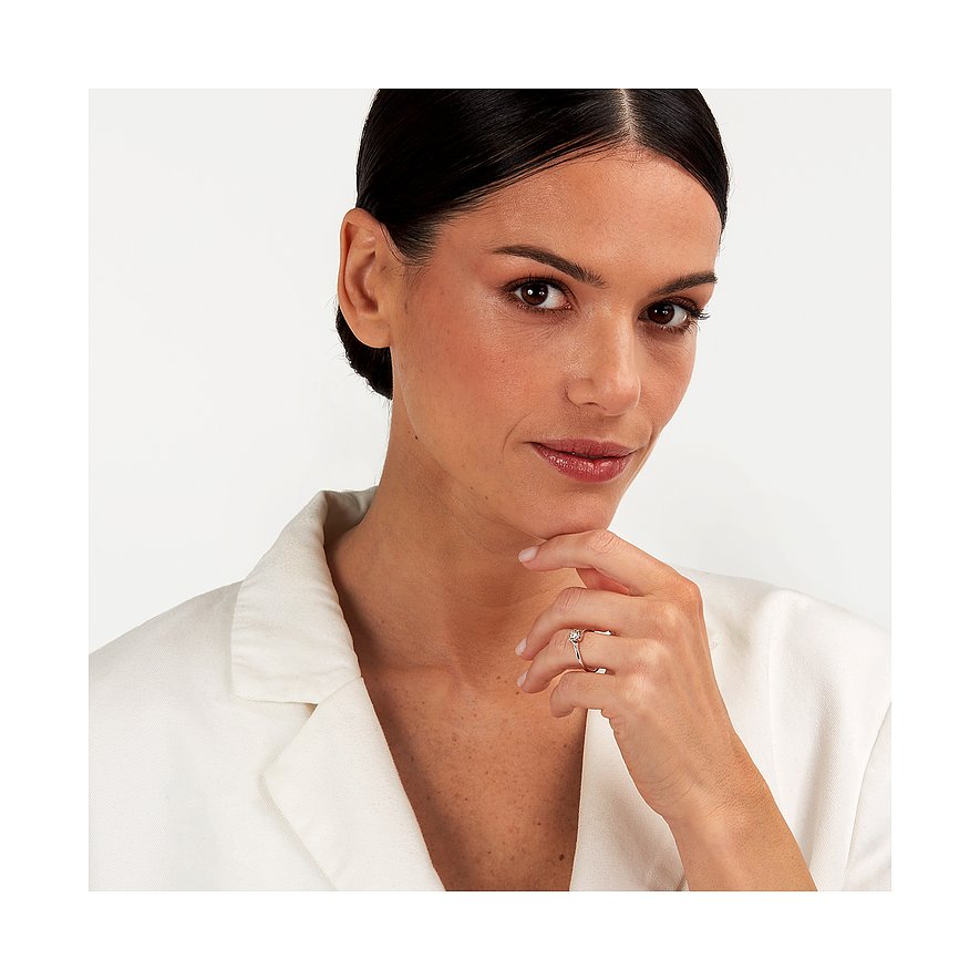 Bague CHRIST en or blanc 585 avec diamant.