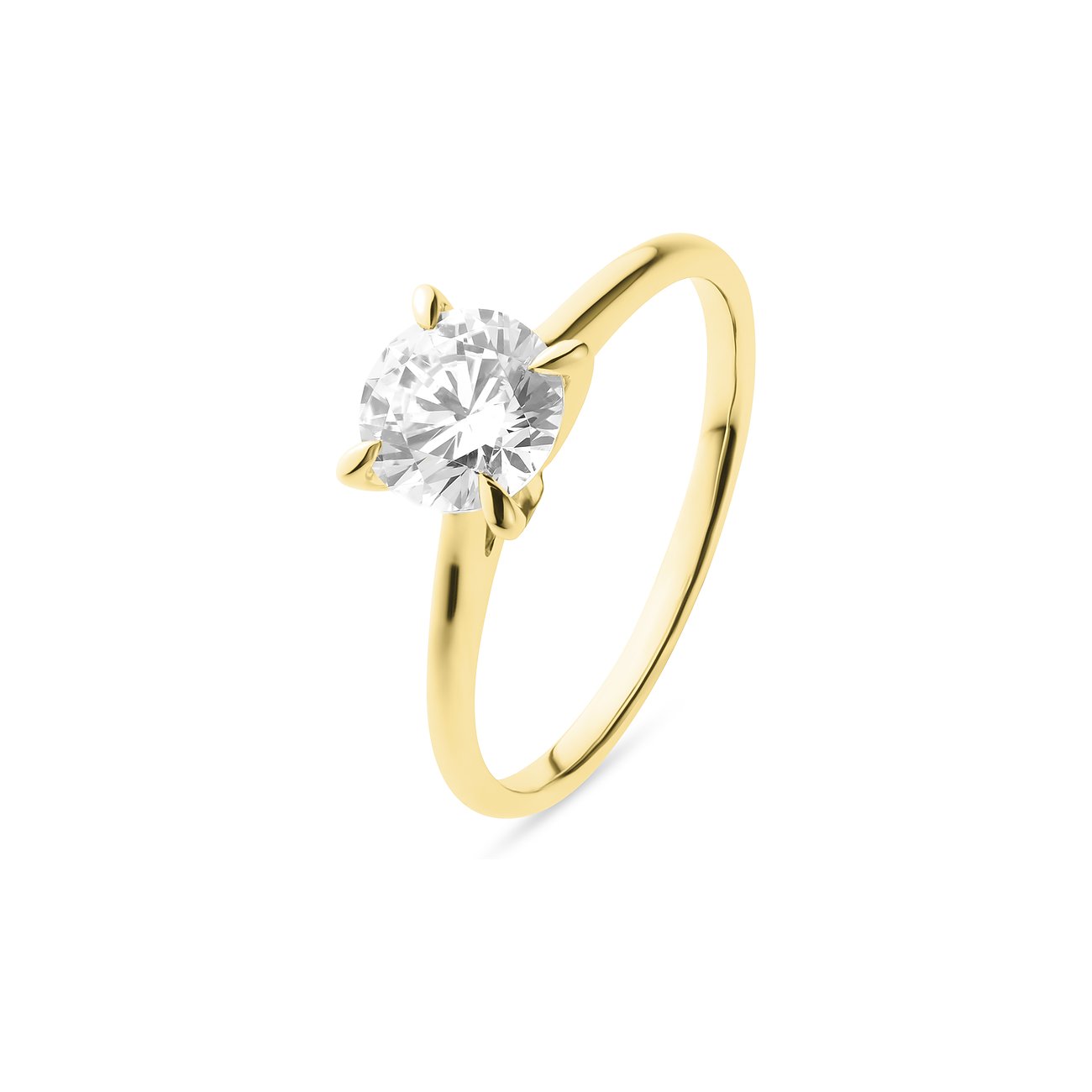 CHRIST Ring aus 585 Gelbgold mit Diamant im Solitärschliff.