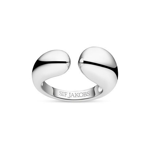 Sif Jakobs Jewellery Ring aus 925er Silber mit zwei polierten Kugeln.