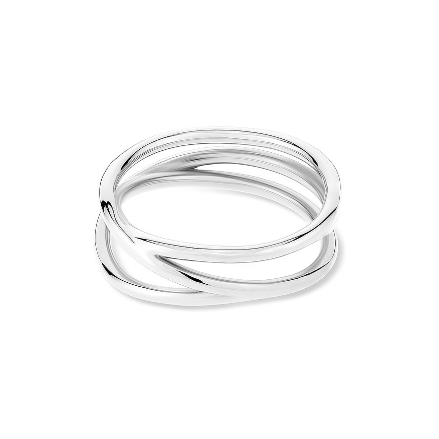 Liebeskind Ring aus Edelstahl mit polierter Oberfläche und Mehrfachdesign.