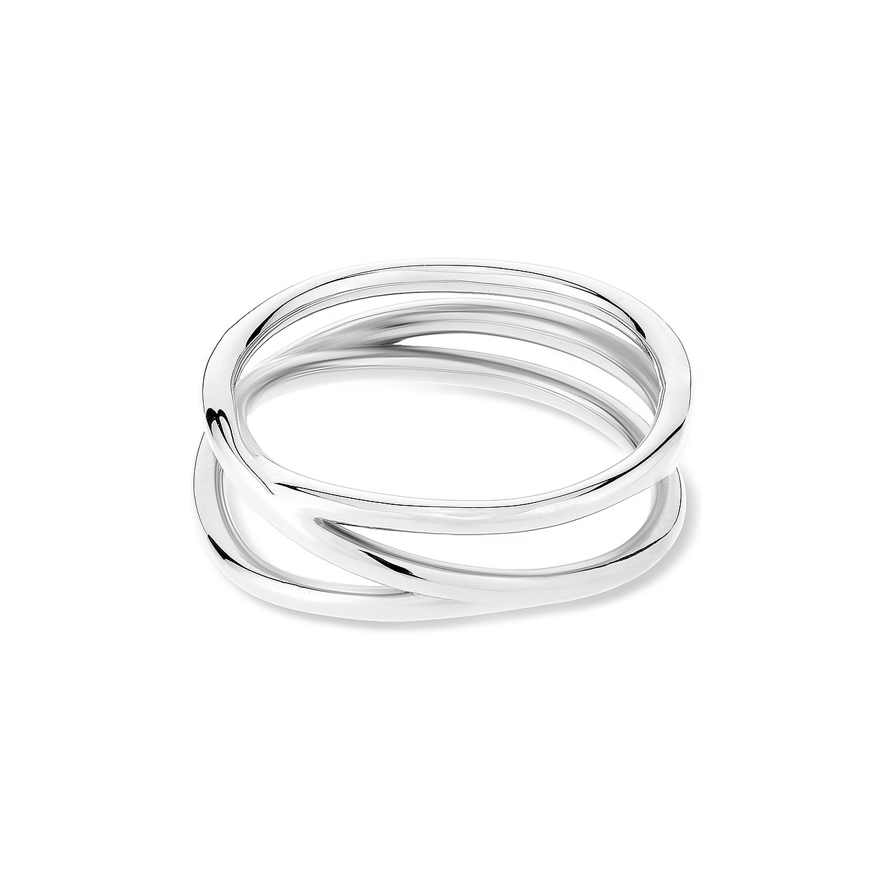 Liebeskind Ring aus Edelstahl mit polierter Oberfläche und Mehrfachdesign.