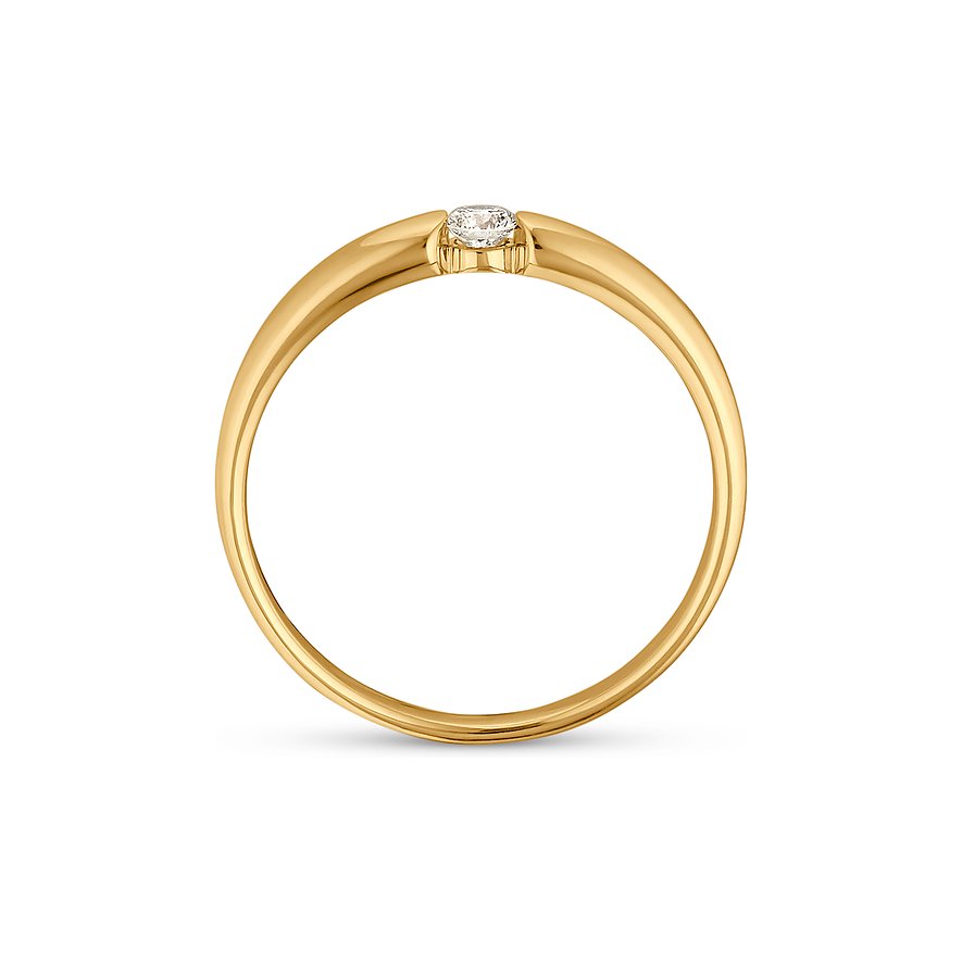 CHRIST ring van 585 geelgoud met diamant.