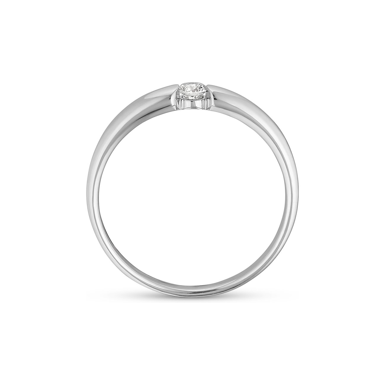 CHRIST Ring aus 585 Weißgold mit Diamant.