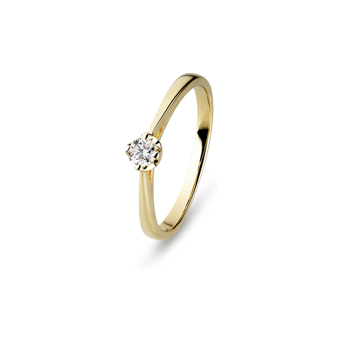 CHRIST Ring aus 585 Gelbgold mit Diamant im Solitär-Schliff.