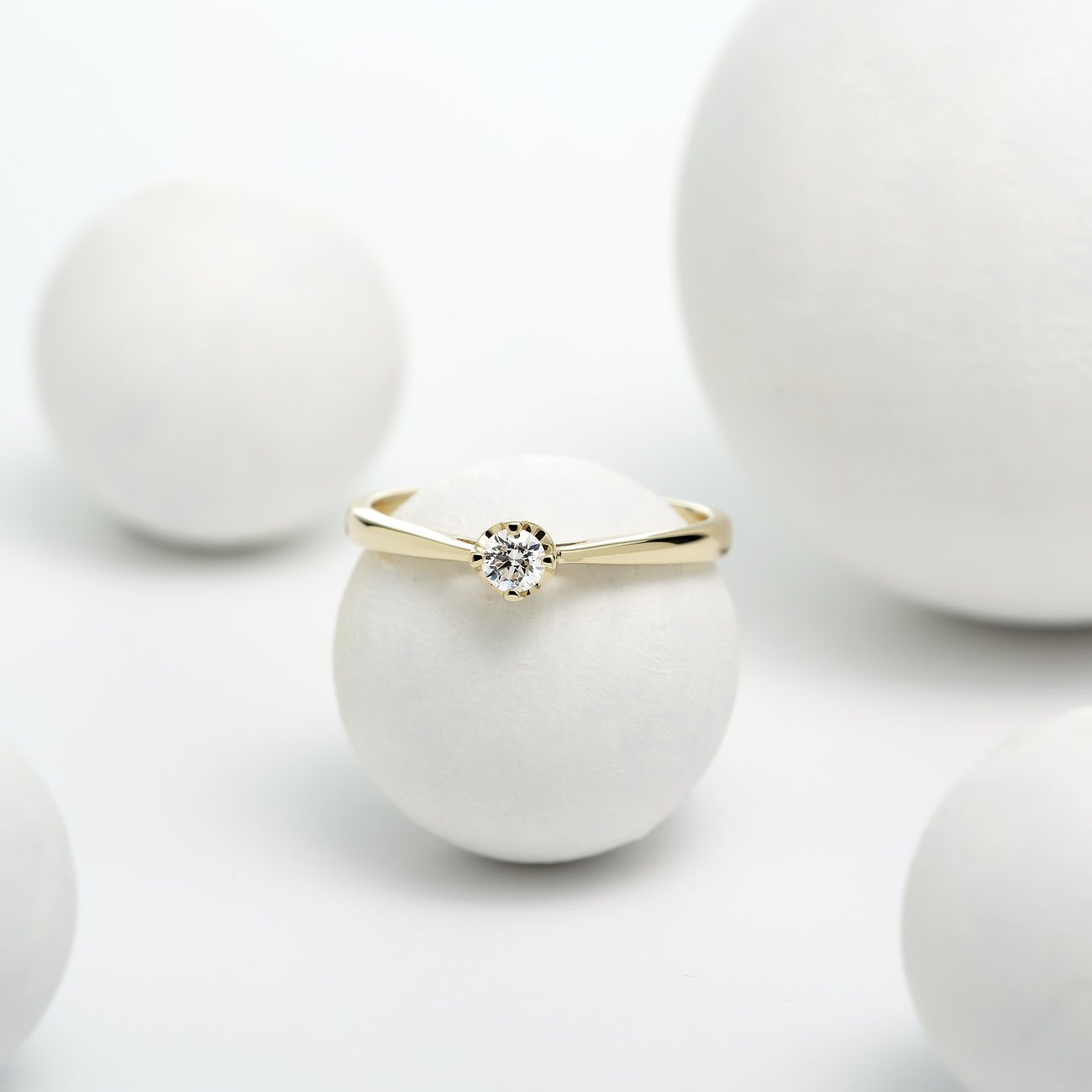 CHRIST Ring aus 585 Gelbgold mit Diamant im Solitär-Look.