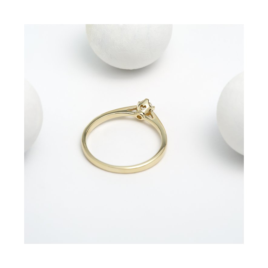 CHRIST Ring aus 585 Gelbgold mit Diamant.