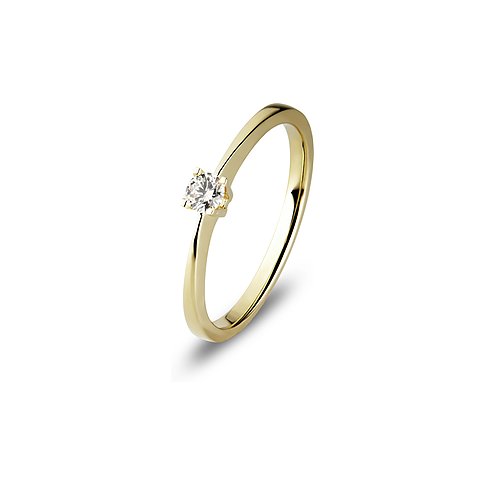CHRIST Ring aus 585 Gelbgold mit Diamant.