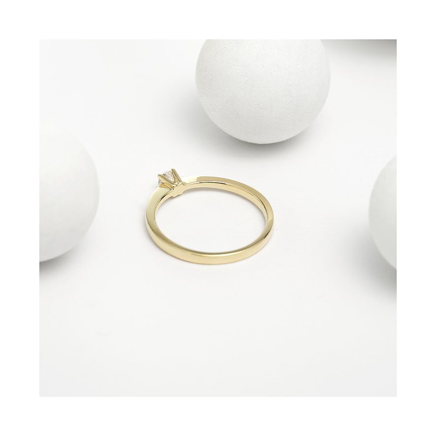 CHRIST Ring aus 585 Gelbgold mit Diamant.