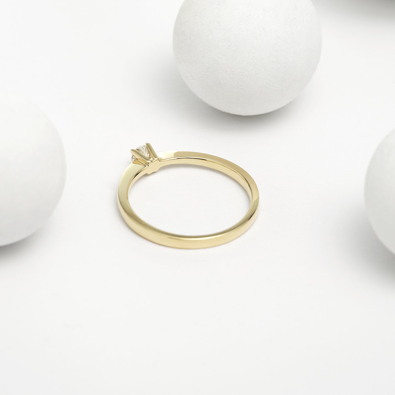 CHRIST Ring aus 585 Gelbgold mit Diamant.
