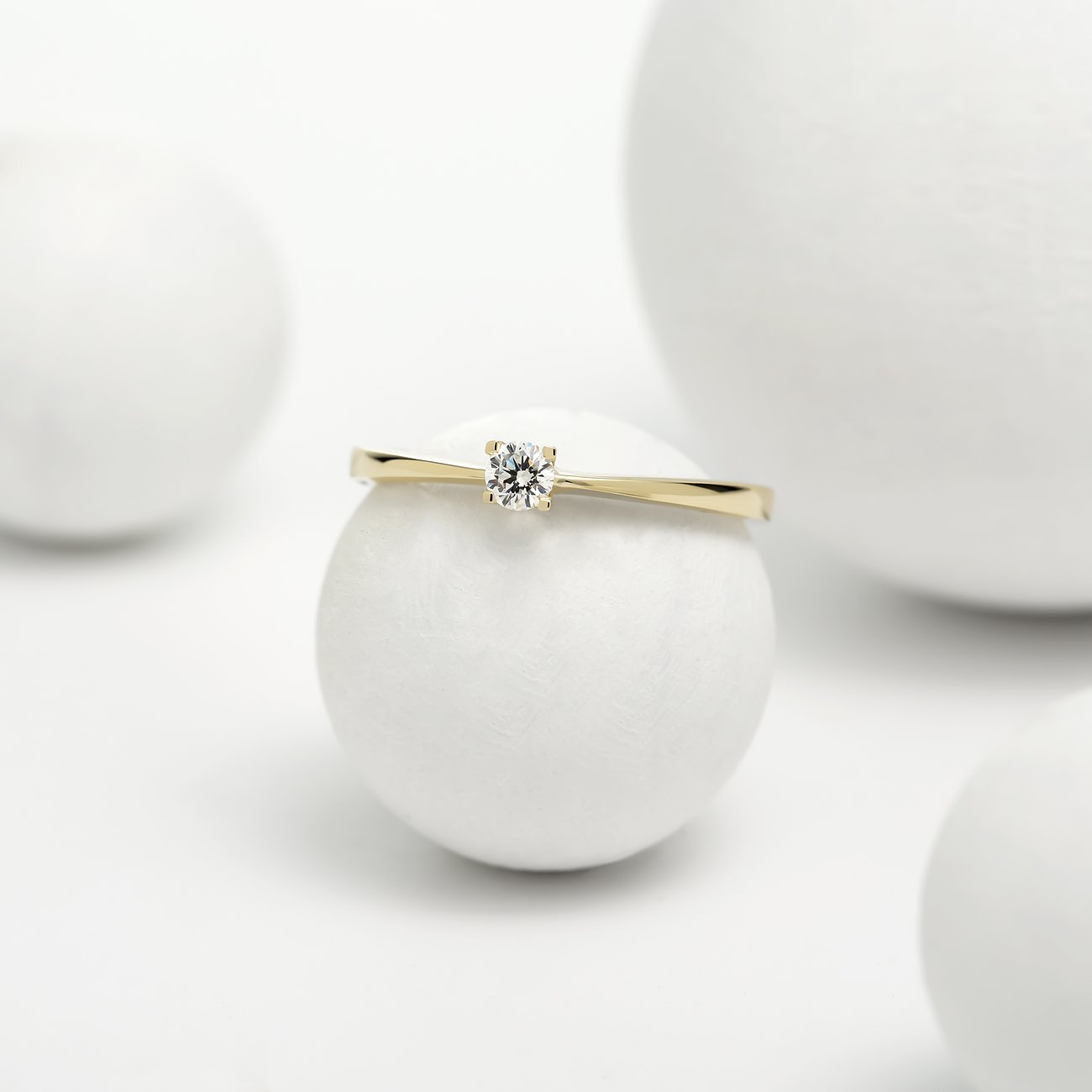 CHRIST Ring aus 585 Gelbgold mit Diamant im Solitärschliff.