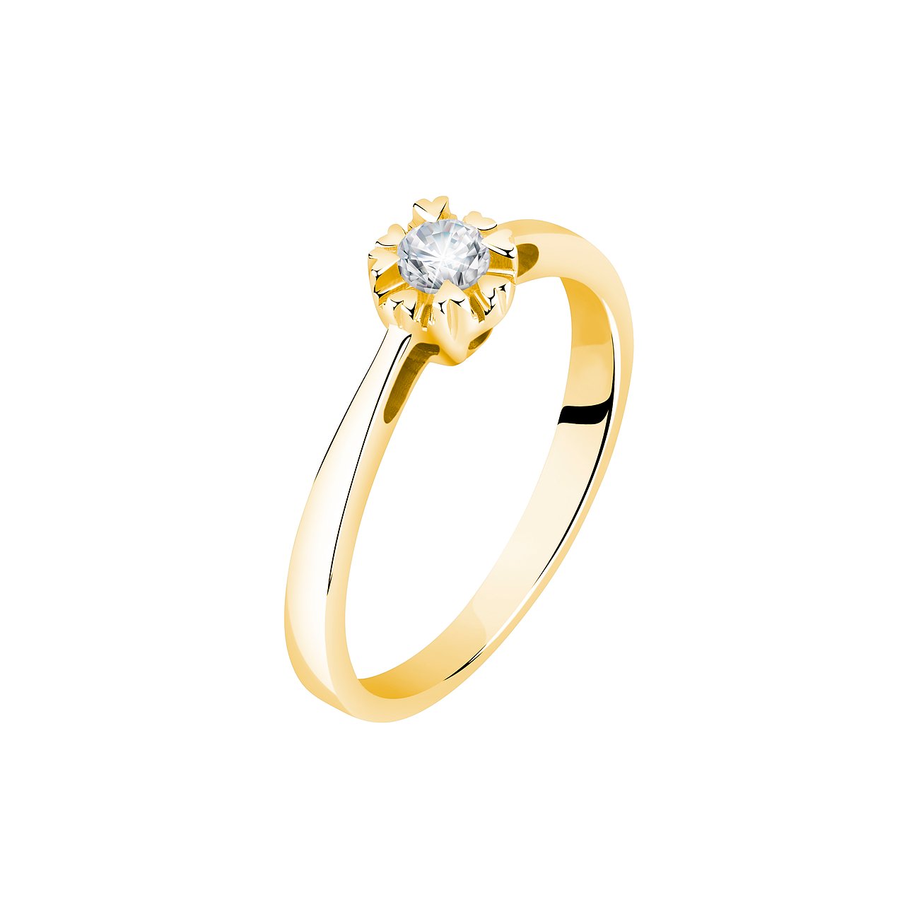 CHRIST Ring aus 585 Gelbgold mit Diamant im Solitär-Schliff.