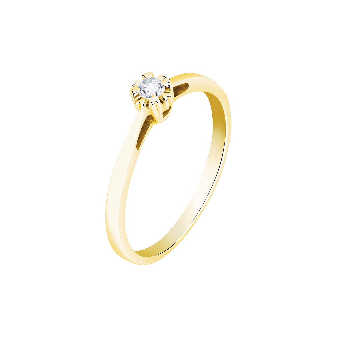 CHRIST Ring aus 585 Gelbgold mit Diamant im Solitär-Schliff.