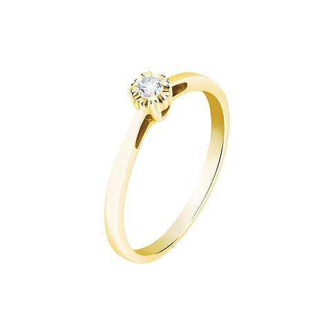 CHRIST Ring aus 585 Gelbgold mit Diamant im Solitär-Schliff.