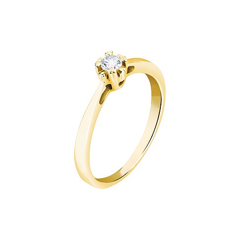 CHRIST Ring aus 585 Gelbgold mit Diamant.