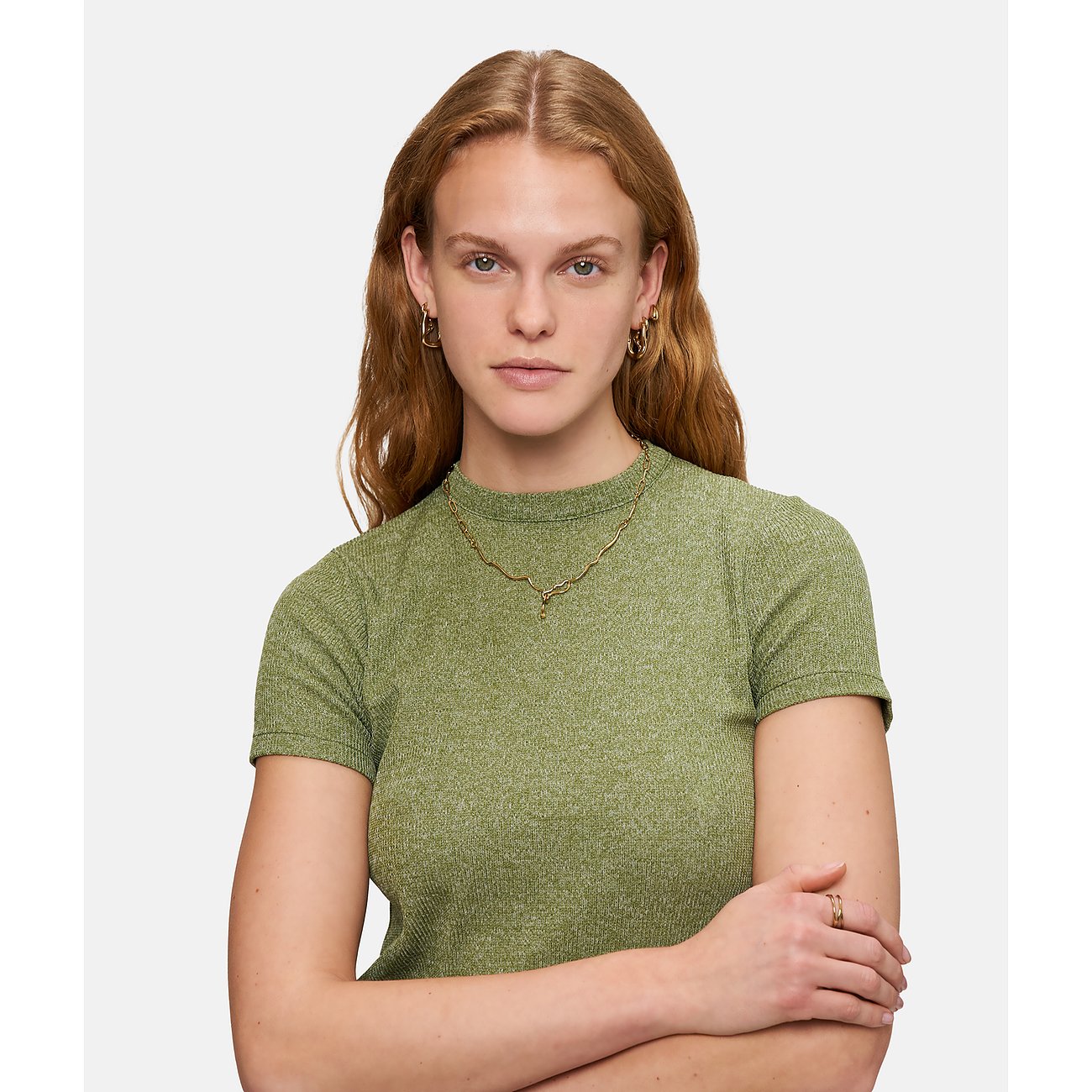 Liebeskind Ring aus Edelstahl, goldfarben, mit zwei Ringen.