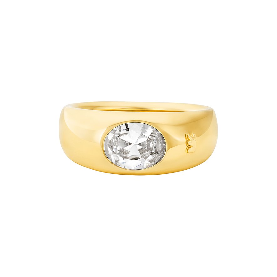 Michael Kors Damenring Kors Brilliance, Zirkonia, Damen, Metall, gold, Größe: 56