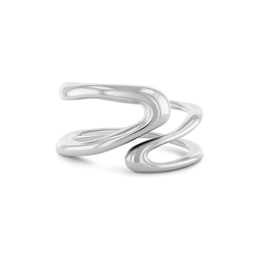 Calvin Klein Damenring STATEMENT LINKS, Damen, Edelstahl, silber, Größe: 54