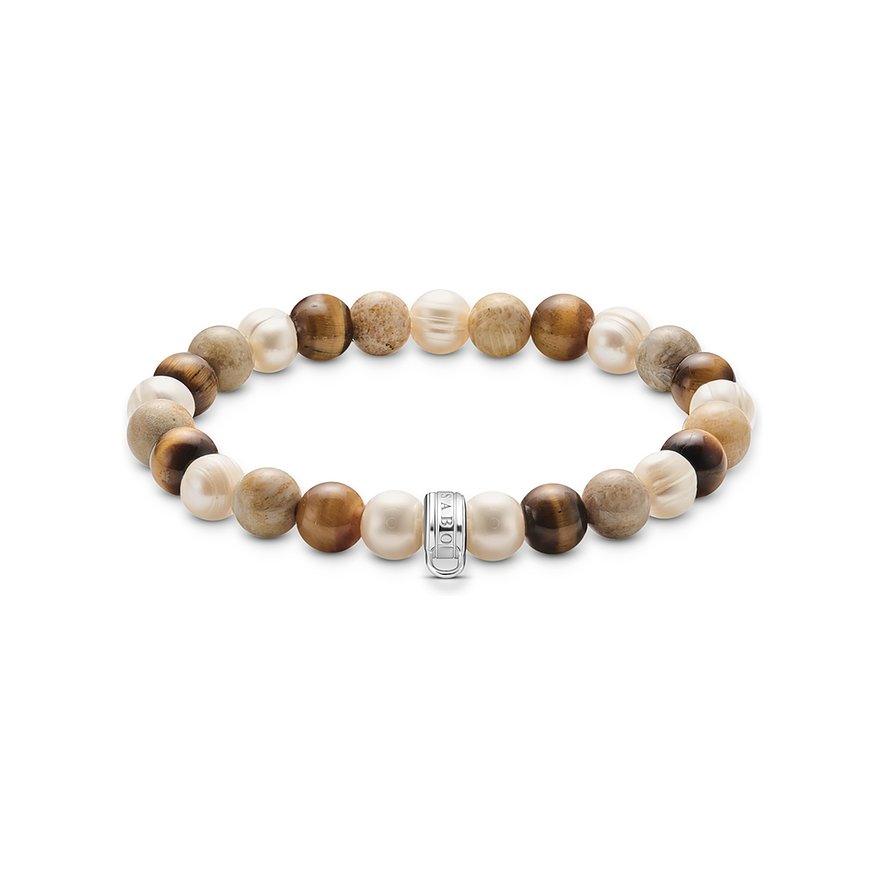 Thomas Sabo Armband Carrier, Jaspis, Damen, 925er Silber, mehrfarbig, Größe: 19