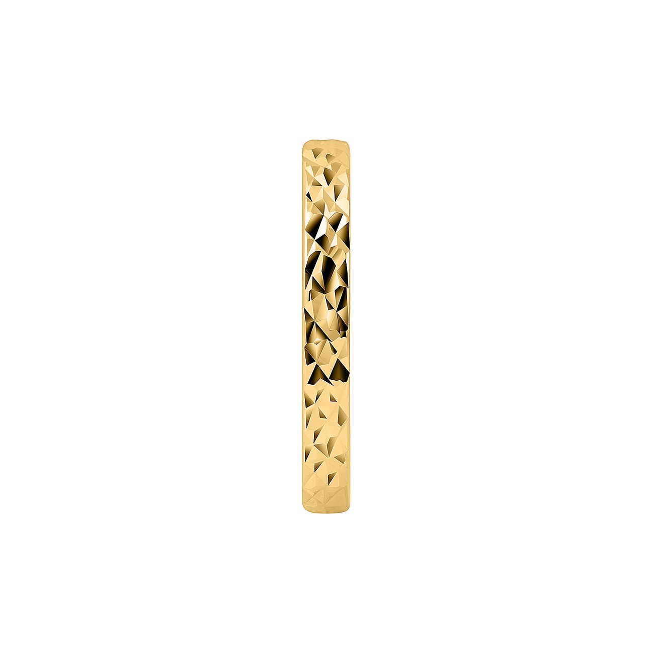 CHRIST ring van goudkleurig gerecycled zilver, met een ruw gehamerd, gestructureerd oppervlak.