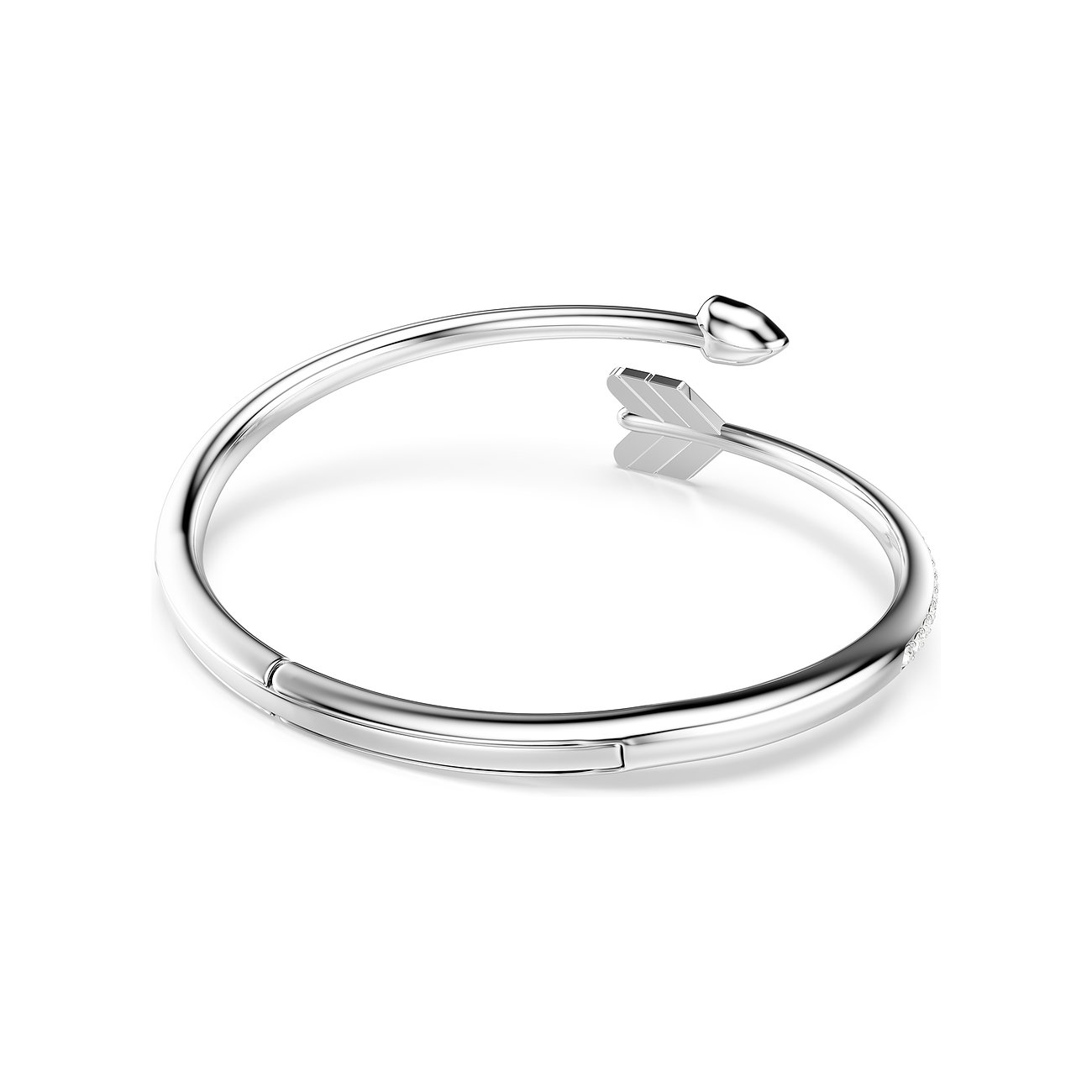 Swarovski armband van metaal, versierd met heldere Swarovski-kristallen en pijlvormige uiteinden.