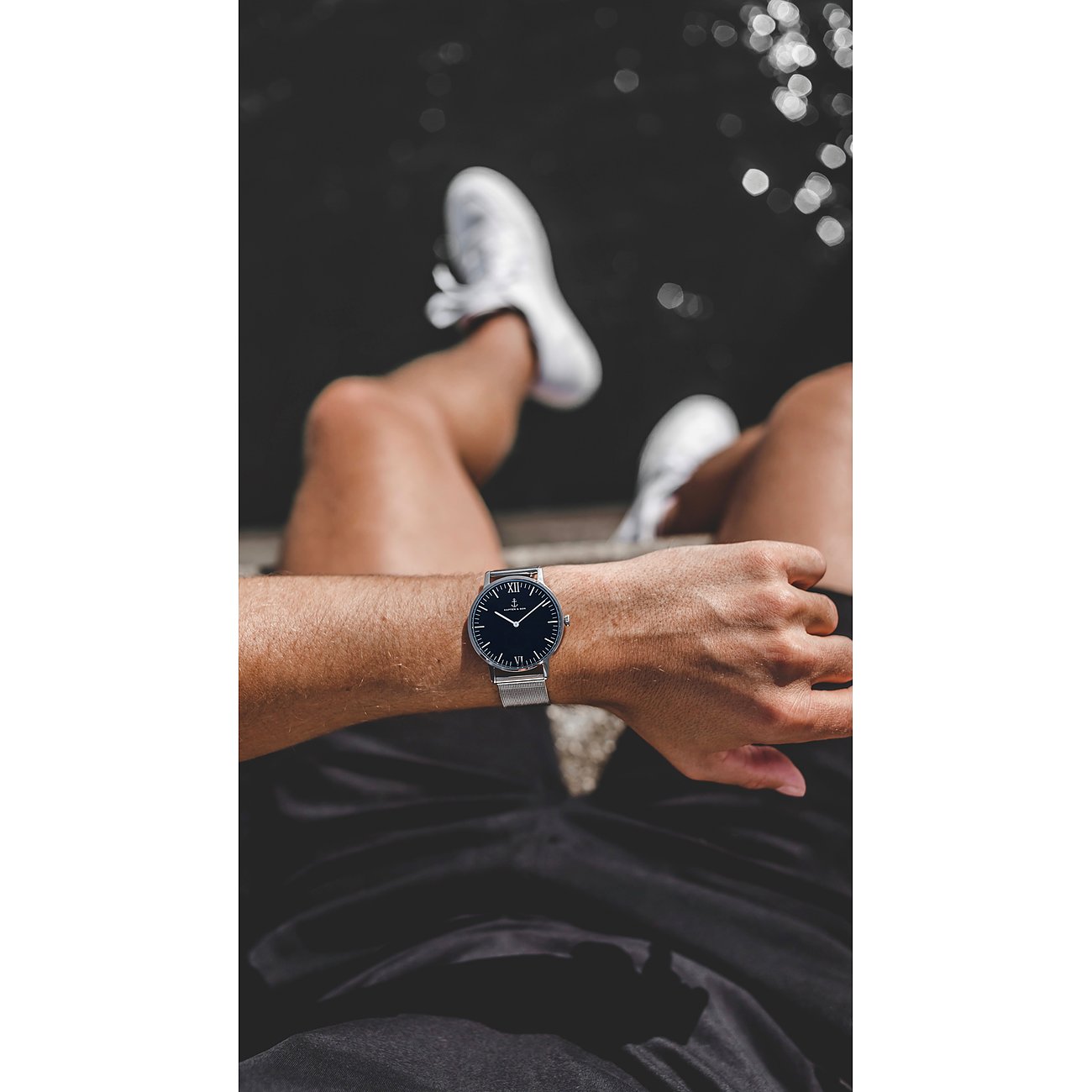 Kapten Son Black Mesh Uhr Chrono Kapten And Son Heritage Silver