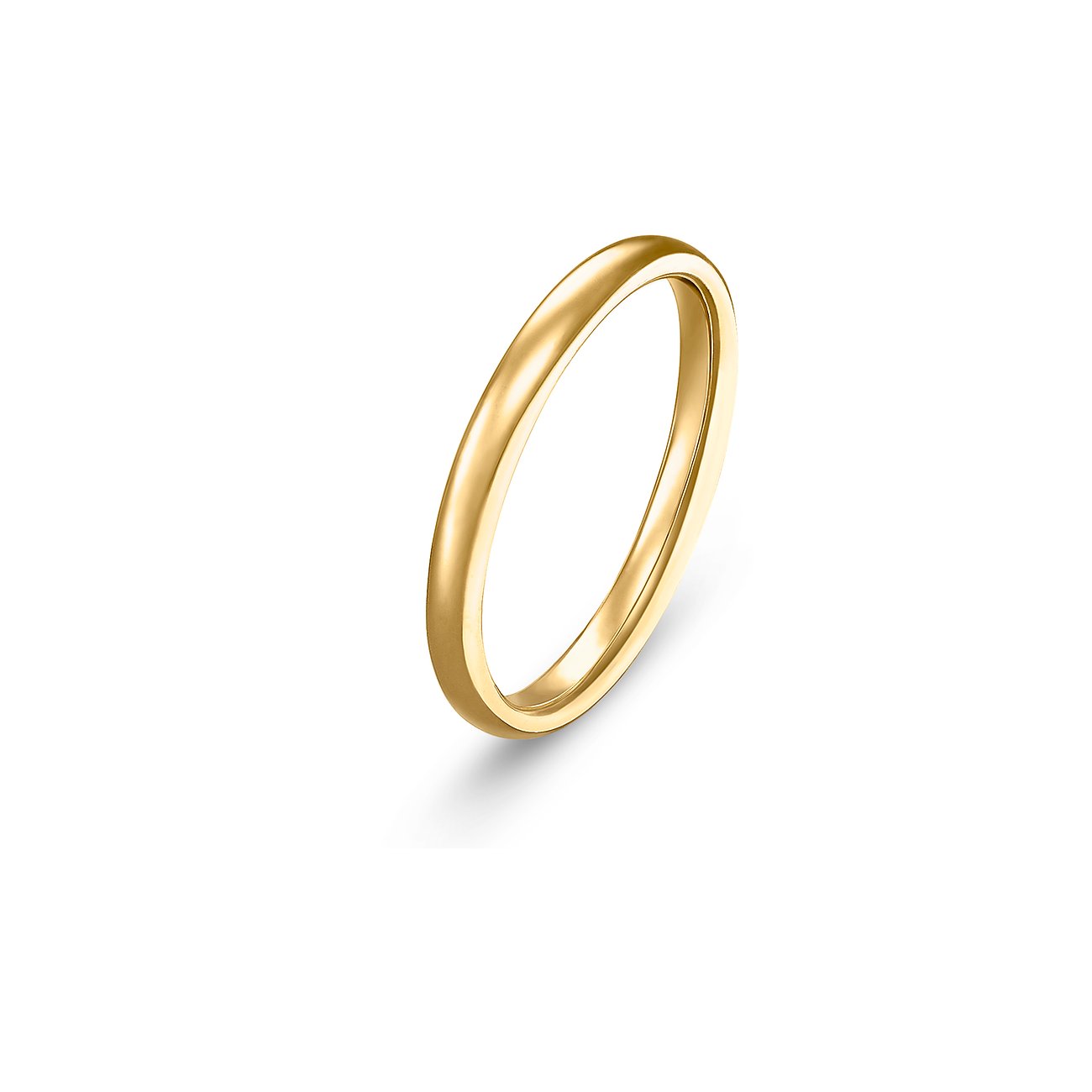 thumbnail image 2 of 24ct/9ct Yellow Gold Filled Plain Simple Band Ring – Unbranded – No Stone 2 of 5