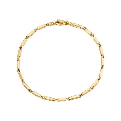 CHRIST Armband aus 585 Gelbgold mit flachen Gliedern.