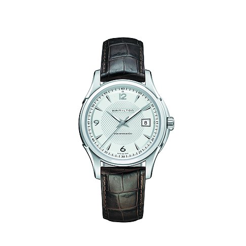 Hamilton Herrenuhr mit Edelstahlgehäuse und analoger Anzeige.