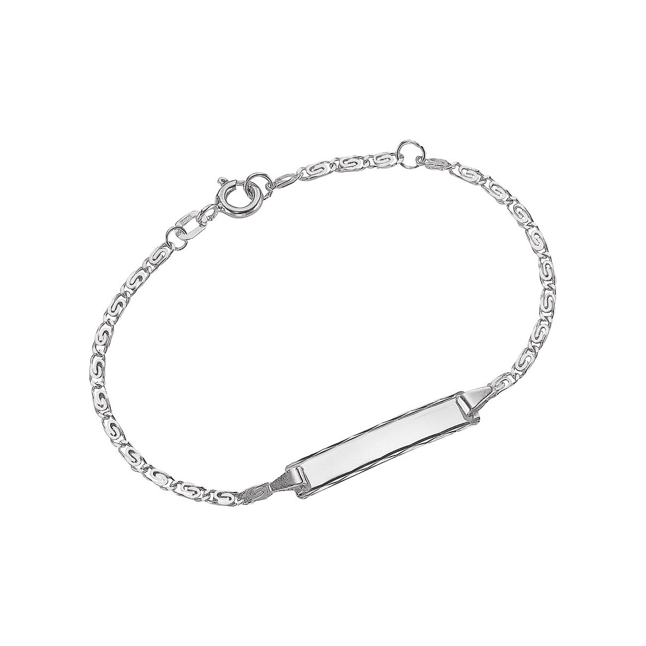 FAVS Little Friends Armband aus 925er Silber, flach liegend und in einer leichten Biegung präsentiert.