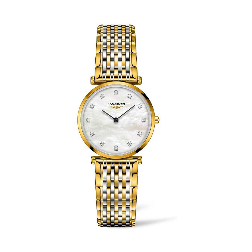 Longines Damenuhr La Grande Classique de Longines L45122877, Damen, Edelstahl, Armband: Edelstahl, Quarz, analog