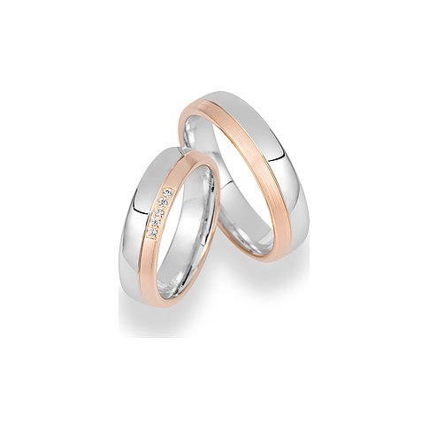 CHRIST Trauringe aus konfiguriertem Material mit Steinen.