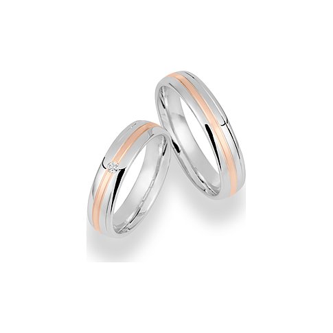 CHRIST Ringe aus konfiguriertem Material mit Stein und Roségold-Akzent.