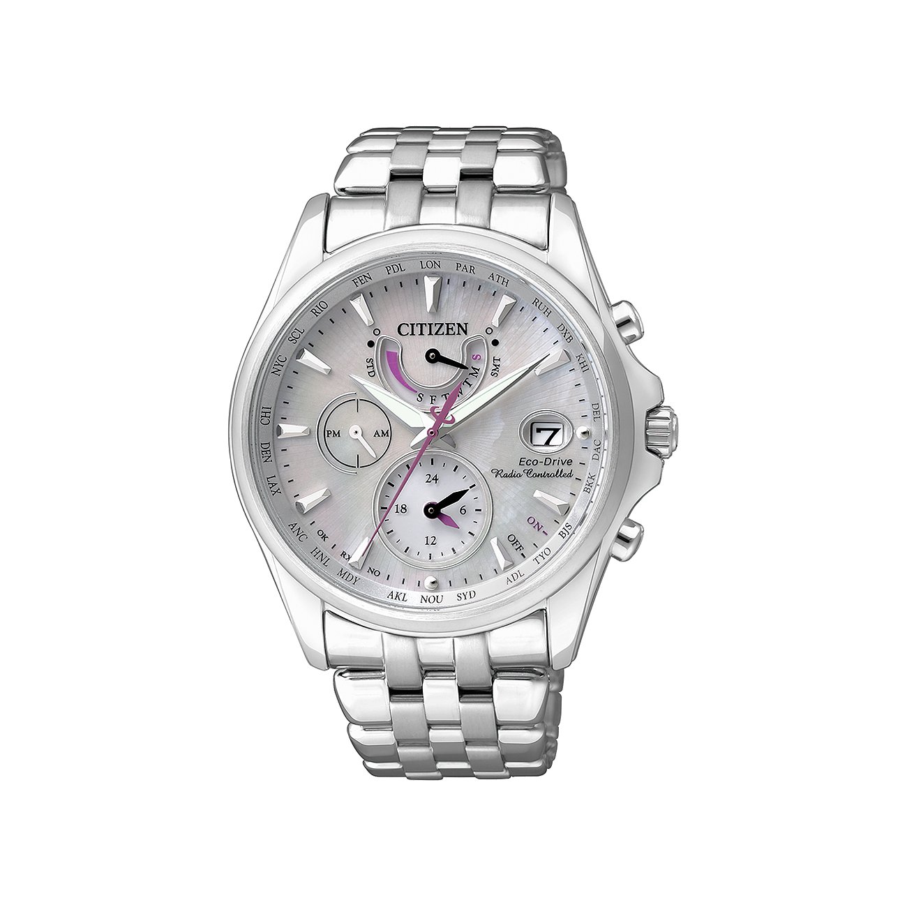 Citizen Damenuhr Funkuhr Eco-Drive FC0010-55D