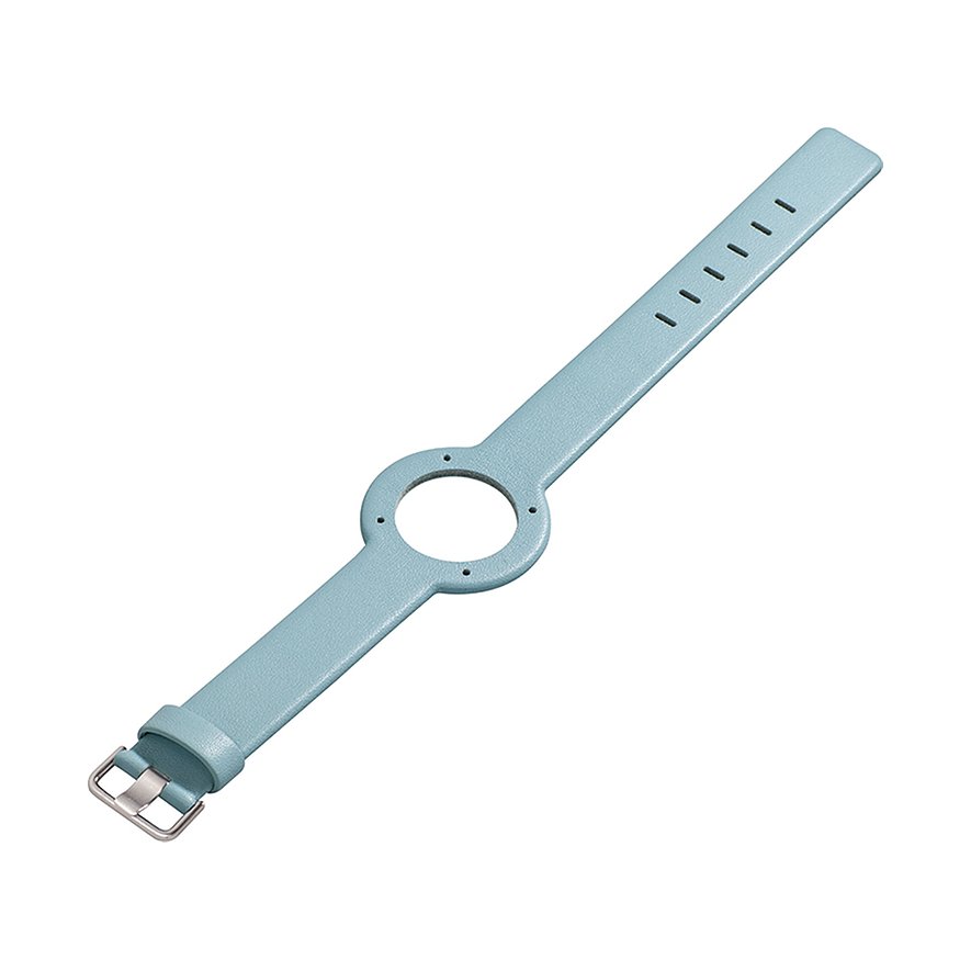 Jacob Jensen Lederband 57002STDhellbla, Unisex, Edelstahl, Armband: Leder