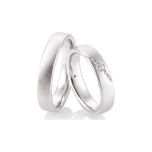 CHRIST Trauringe aus konfiguriertem Material mit Steinen.