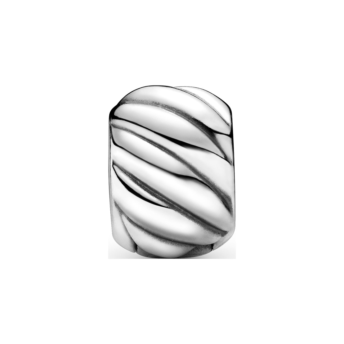 Pandora Anhänger aus 925er Silber mit gedrehtem Design.