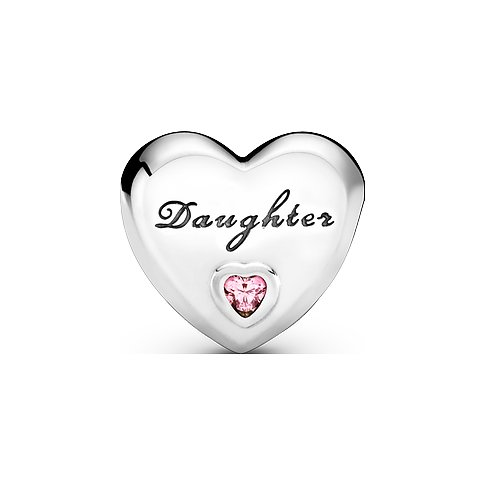 Pandora Herz-Anhänger aus 925er Silber mit rosa Zirkonia.