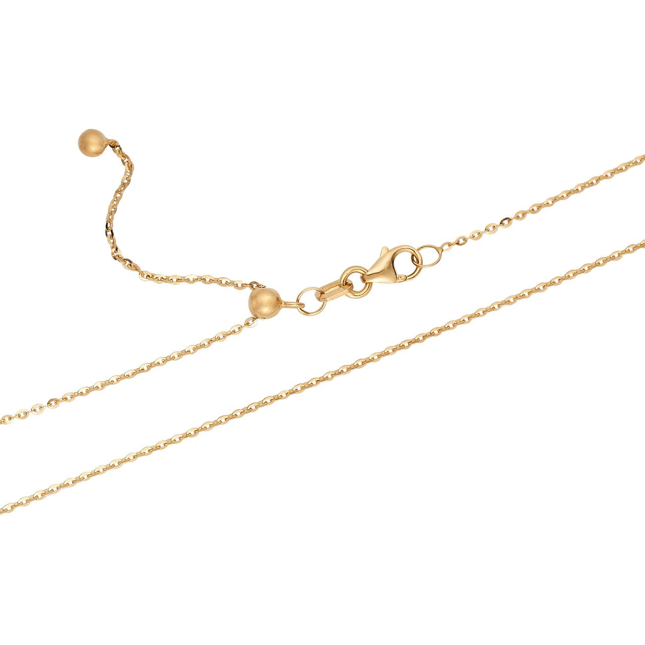 CHRIST Halsschmuck aus glänzendem 375er Gelbgold mit zierlicher Kette und einem Federringverschluss.