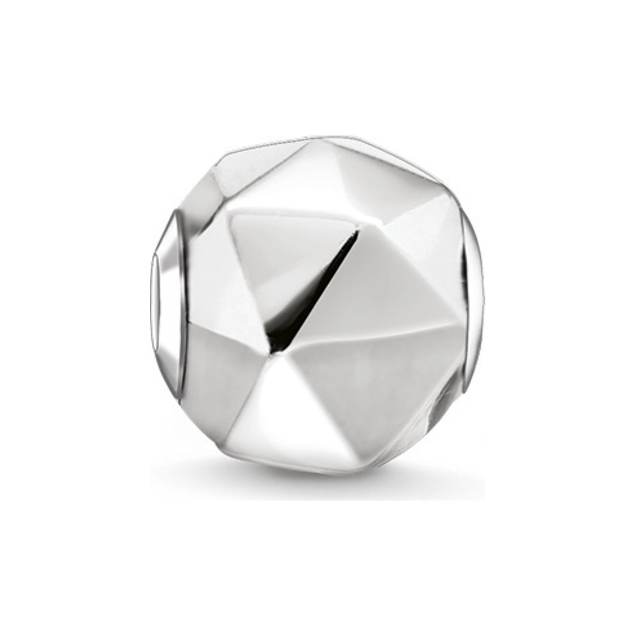 Thomas Sabo Silber-Charm mit facettenreichem, geometrischem Design.