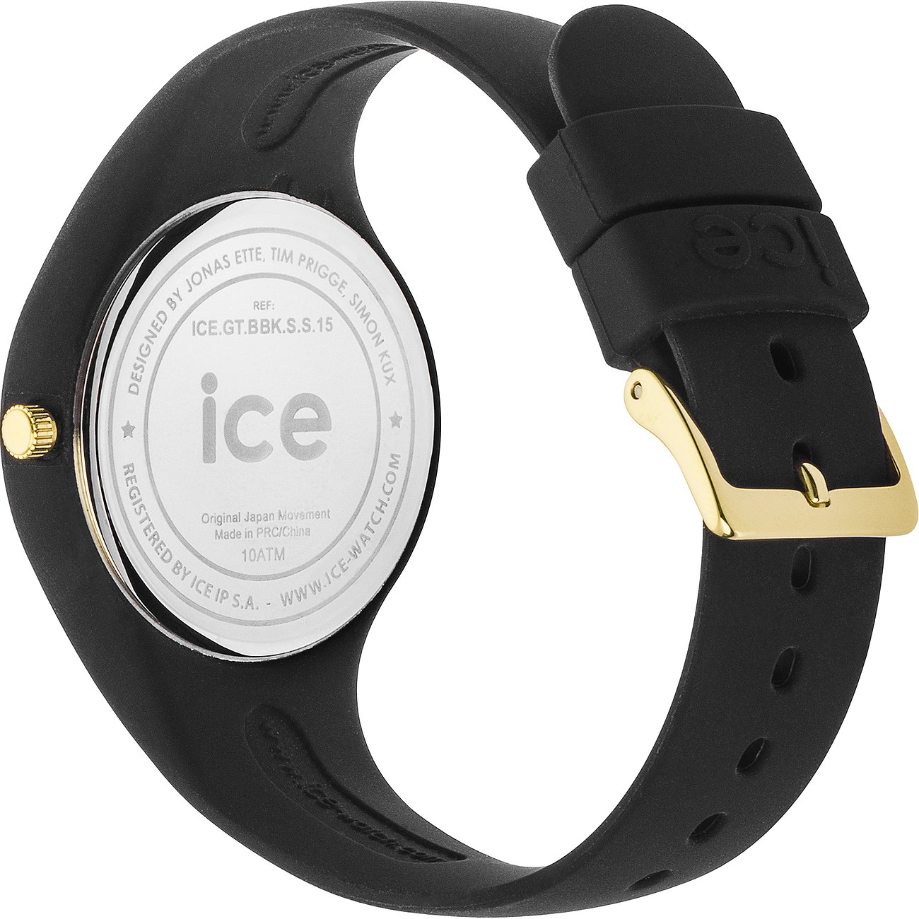 ICE Watch dameshorloge met kunststof kast, analoog, goudkleurige gesp.
