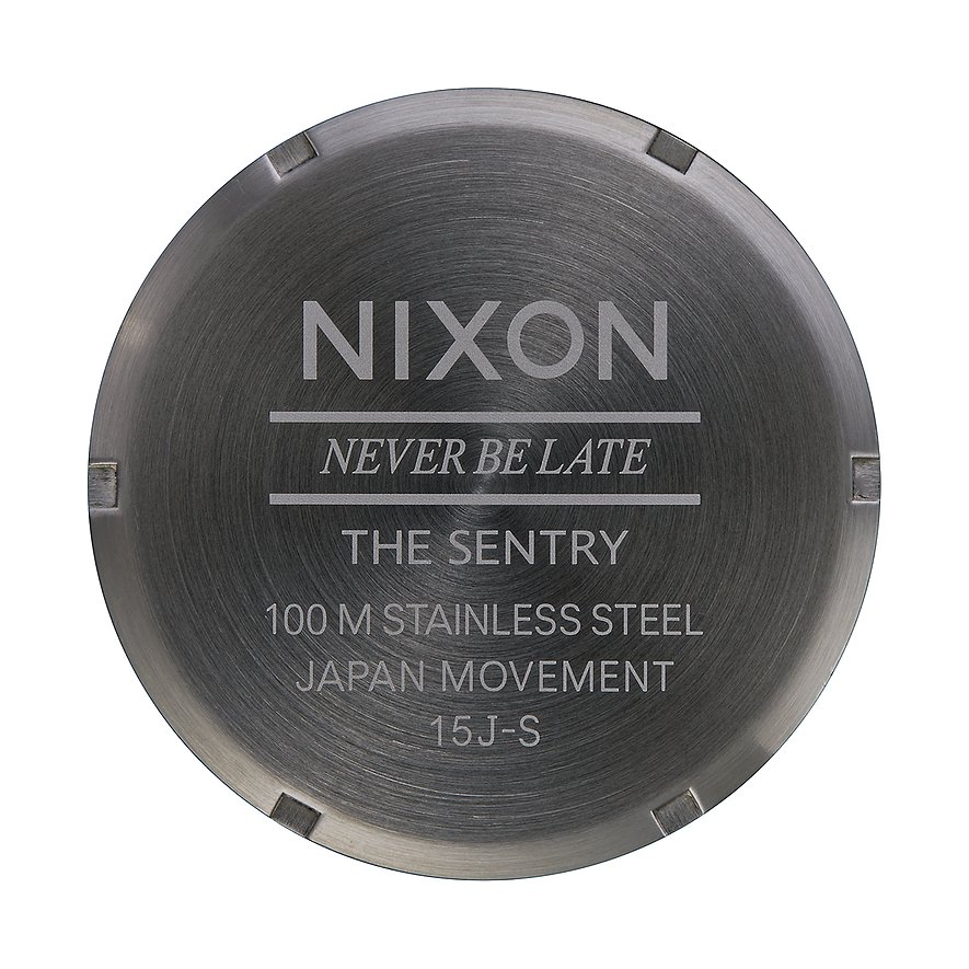 Nixon Unisexuhr Sentry Leather Gunmetal A105-2737-00