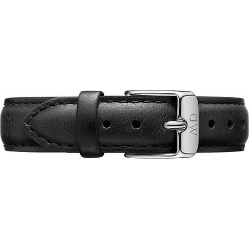 Daniel Wellington Armband aus Leder mit silberfarbener Dornschließe.