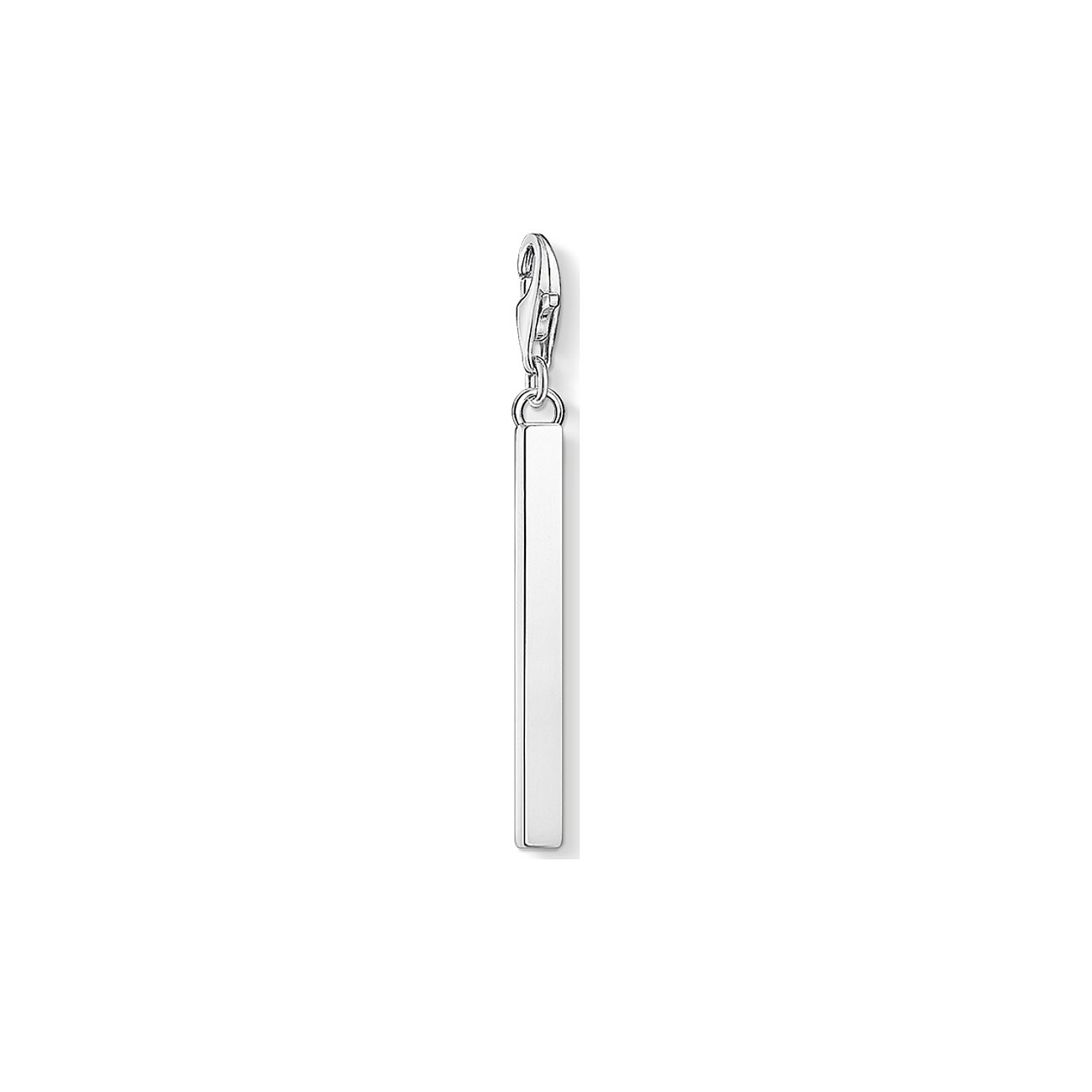 Thomas Sabo Anhängeschmuck aus 925er Silber in Form eines polierten, glänzenden Balkens mit Karabinerverschluss.