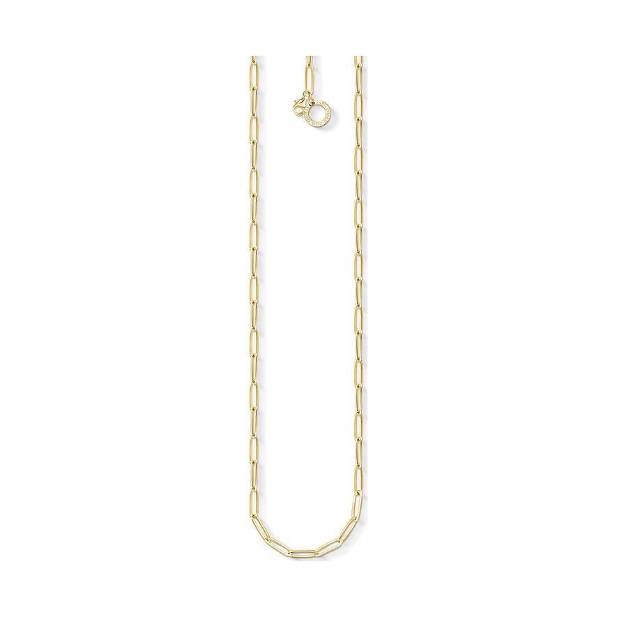 Thomas Sabo Kette, Damen, 925er Silber, Kettenlänge: 45 cm, gold