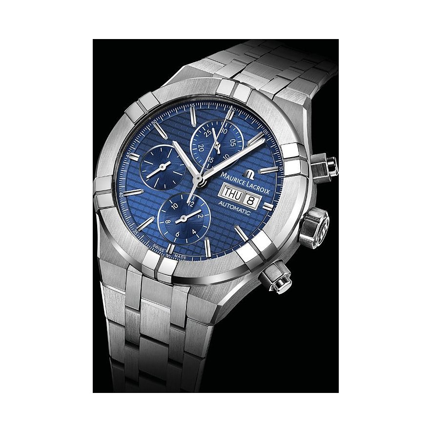 Maurice Lacroix Herrenuhr Aikon Chronograph Day Date AI6038-SS002-430-1