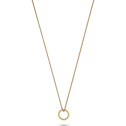 CHRIST Halsschmuck aus 375 Gelbgold mit kugelförmigem Anhänger.